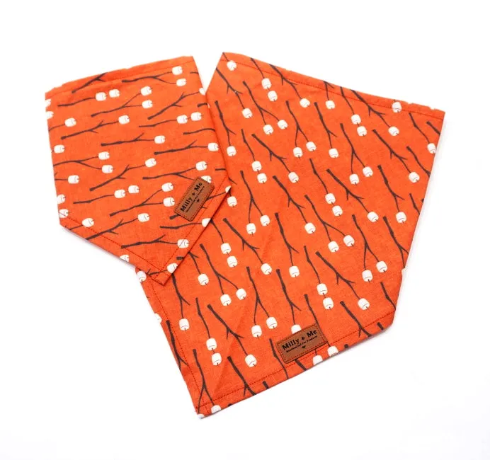 Marshmallows On A Stick Burnt Orange - Pet Bandana