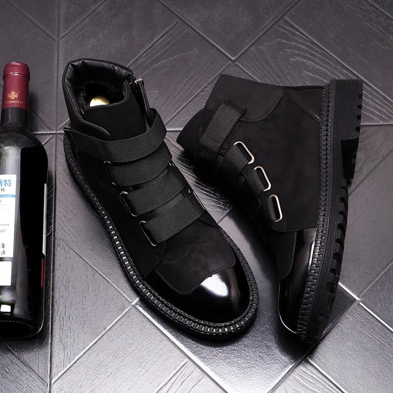 Men luxury fashion warm fur snow boots