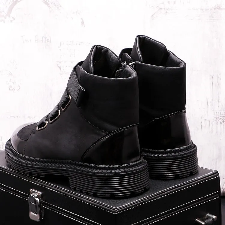 Men luxury fashion warm fur snow boots