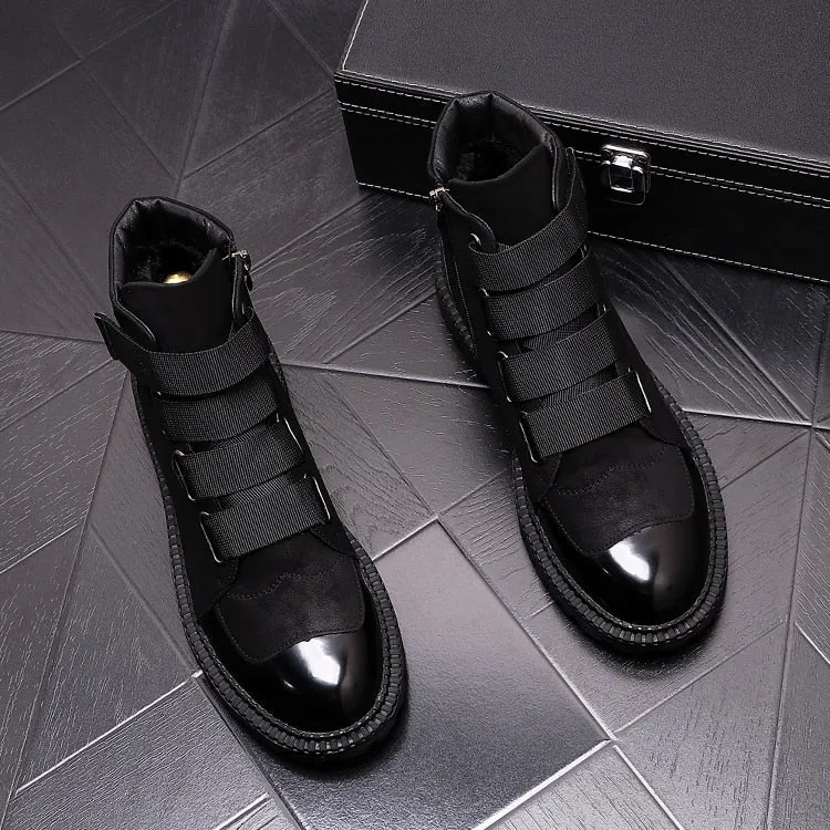 Men luxury fashion warm fur snow boots