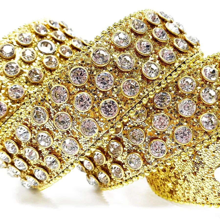 Mens Rhinestones Alligator Leather Belt White Gold