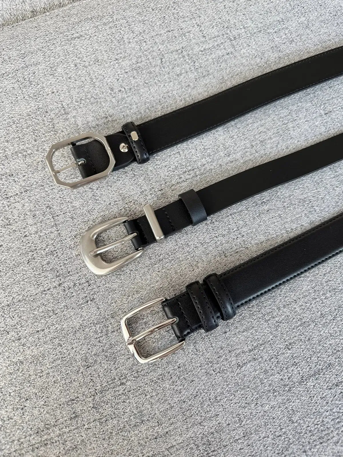 Metal Buckle Classic Leather Belt