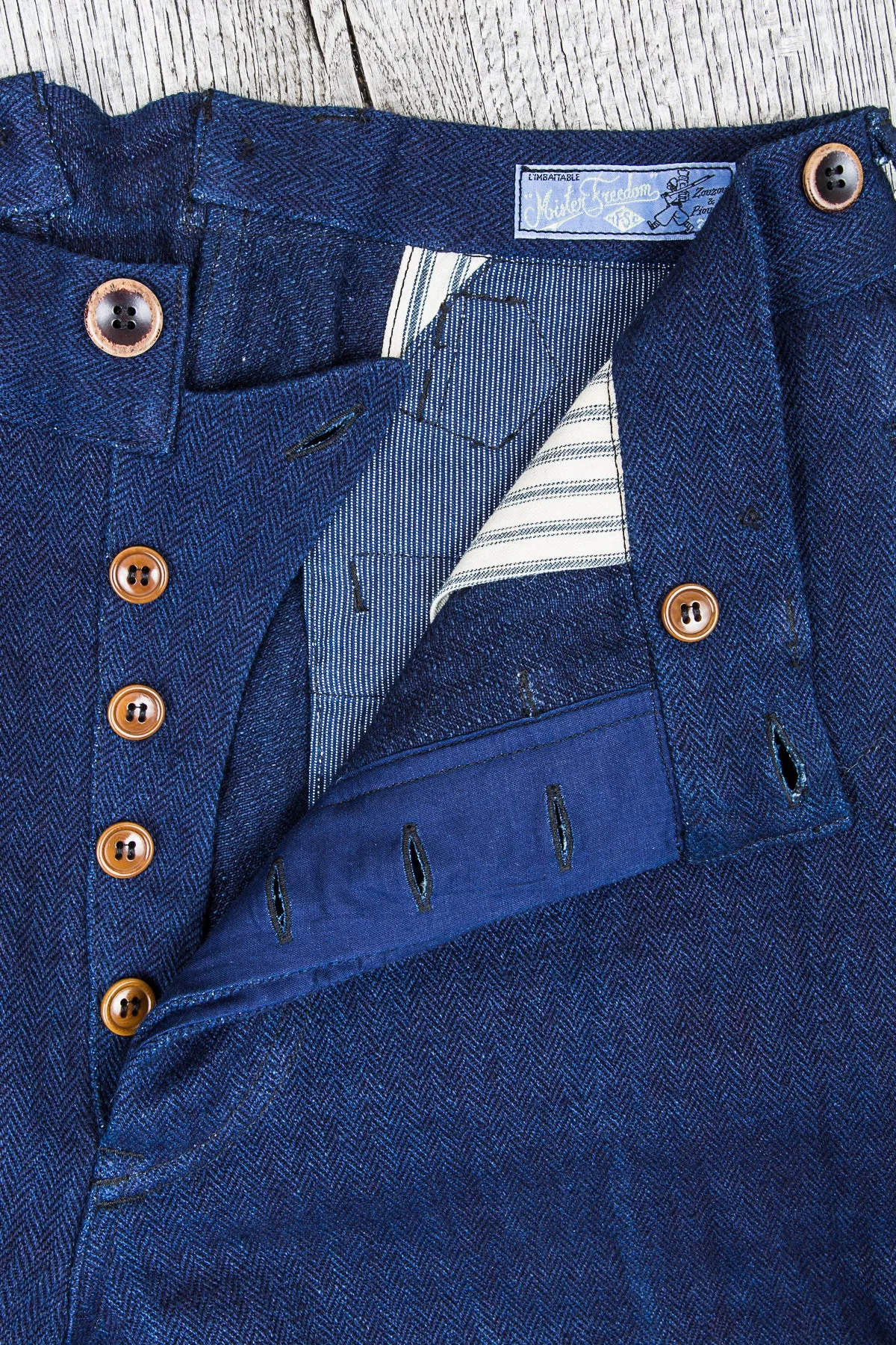 Mister Freedom Le Vaillant Indigo HBT Trousers