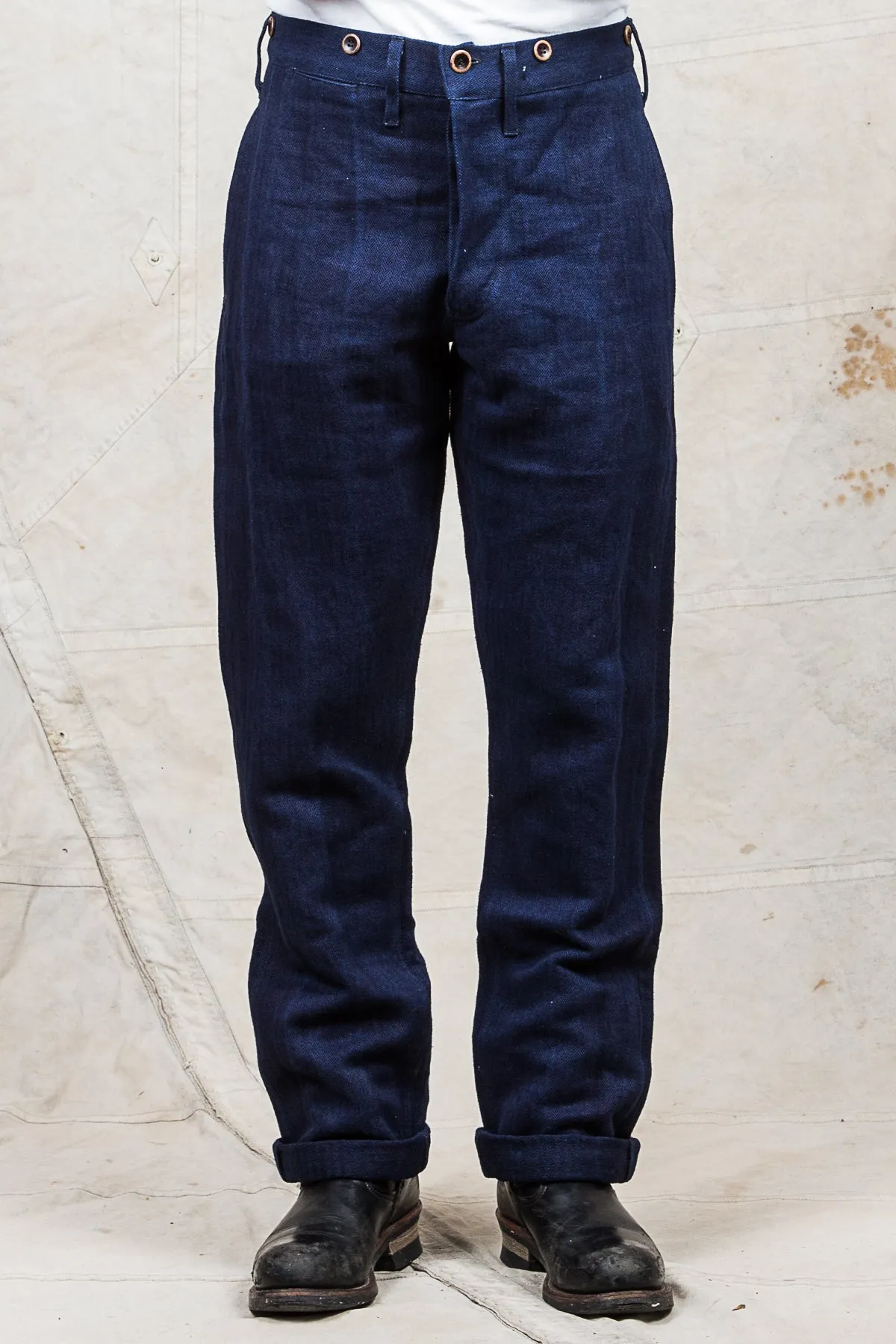 Mister Freedom Le Vaillant Indigo HBT Trousers