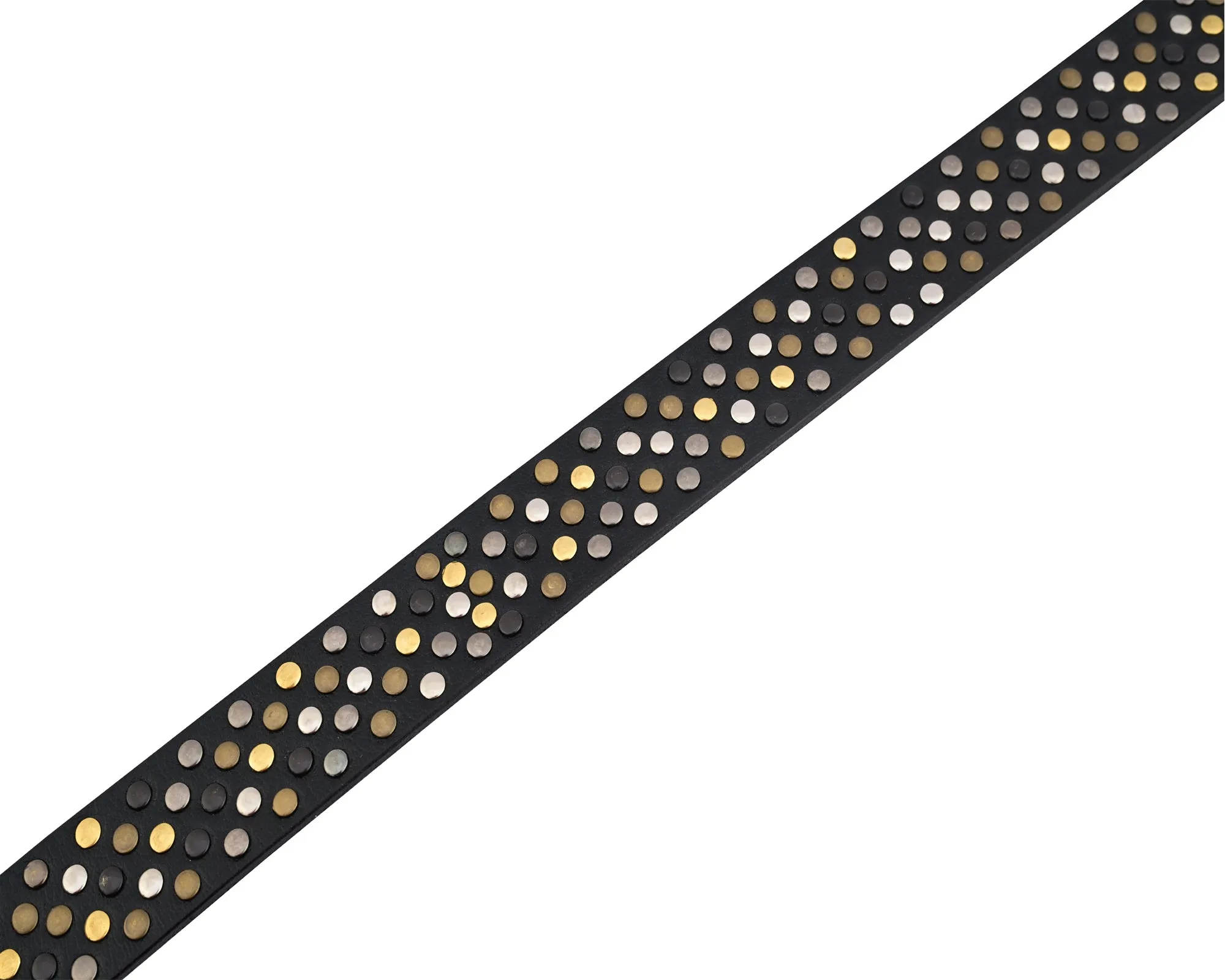 Multi Rivets Studded Genuine Leather Embellished Belt Punk Rock