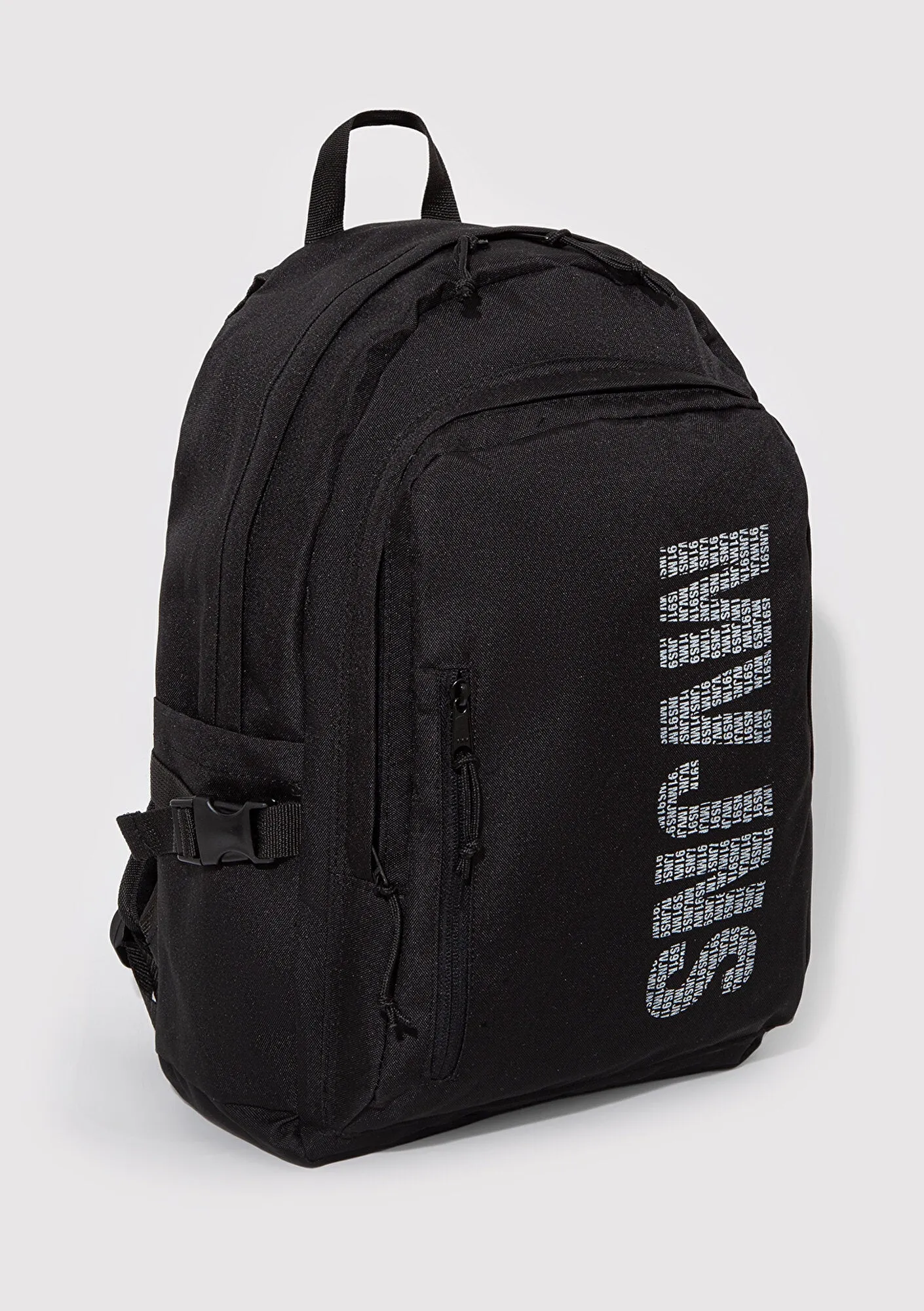 MVJNS Printed Black Backpack