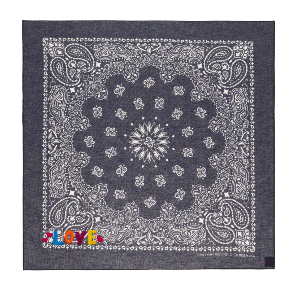 Navy LOVE Bandana