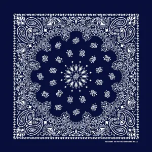 Navy Paisley Bandana