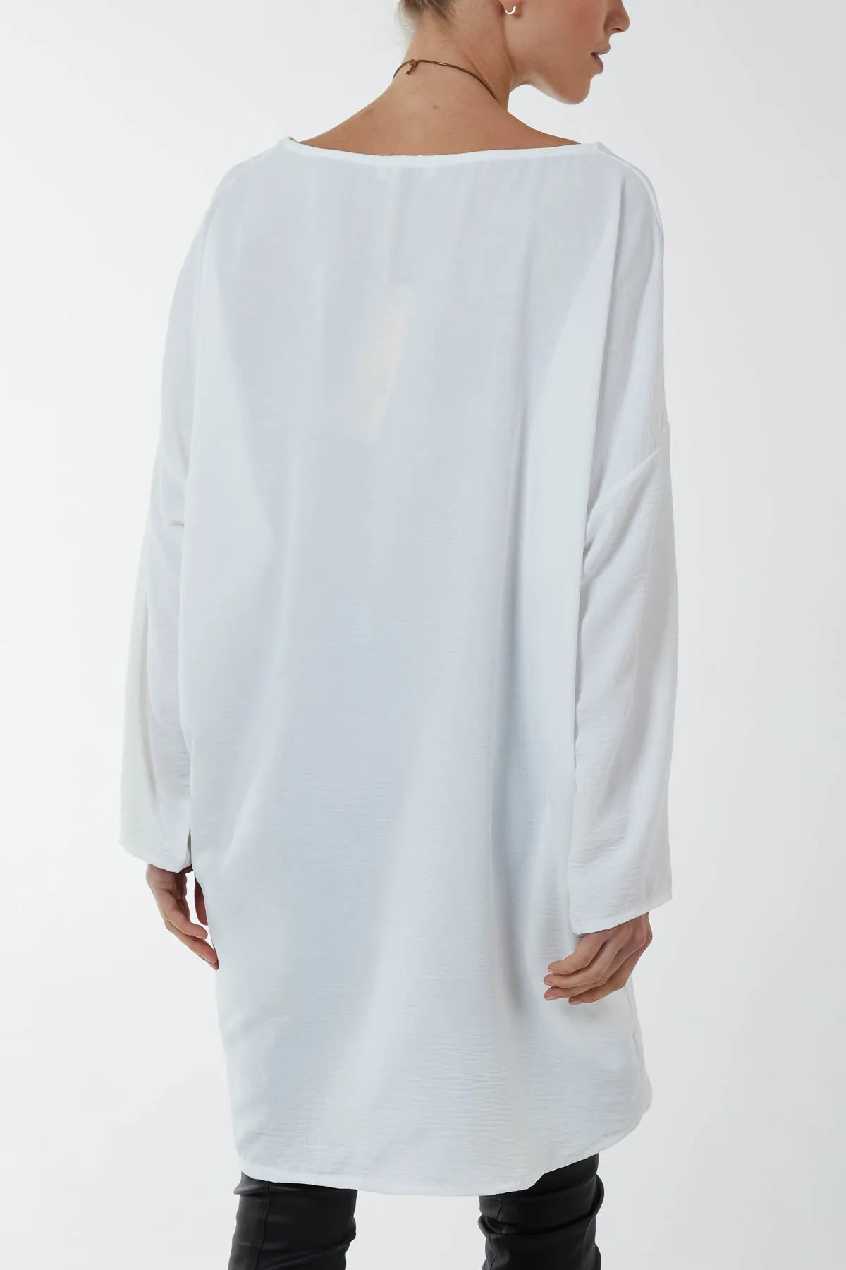 Necklace Longline Dip Hem Tunic