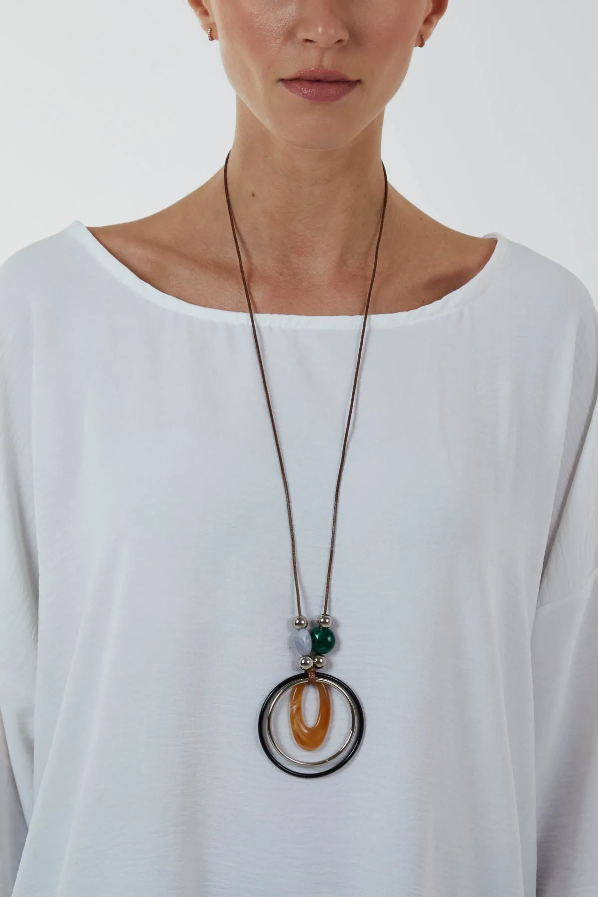 Necklace Longline Dip Hem Tunic