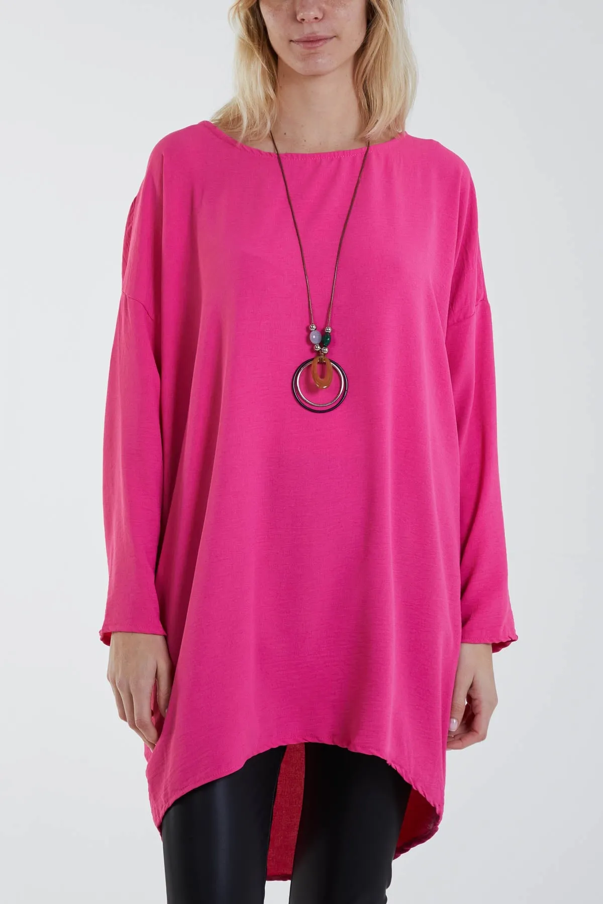 Necklace Longline Dip Hem Tunic