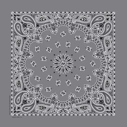 NT4411 Bandana Paisley Charcoal