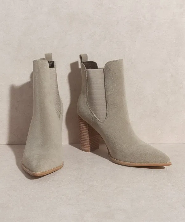 Oasis Society Esmee - Tan Chelsea Boot Block 3.5" High Heel