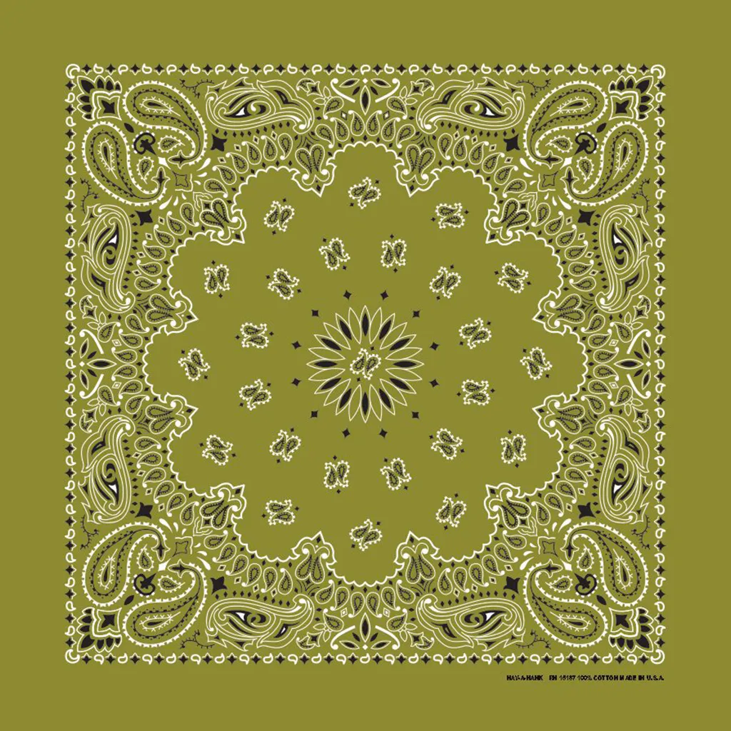Olive Paisley Bandana