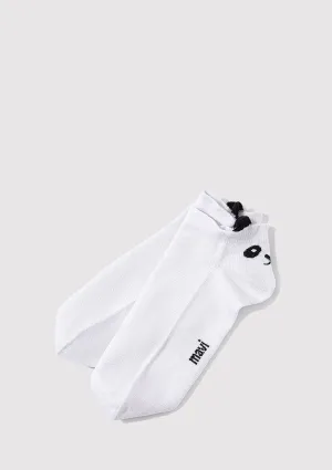 Panda Emroidered Ankle Socks