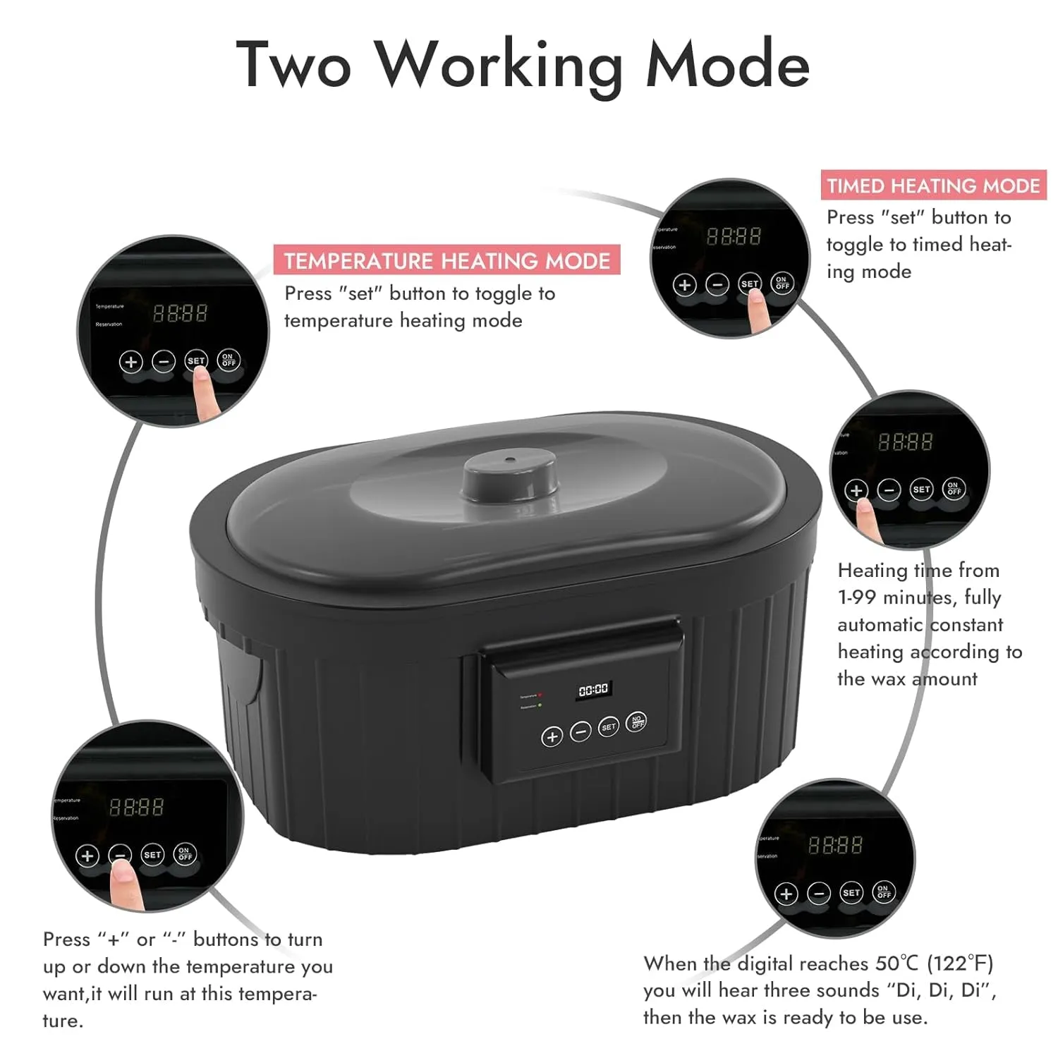 Paraffin Wax Machine for Hand and Feet,  5000Ml Paraffin Bath with Lavender Paraffin Wax Warmer for Professional Spa & Arthritis Treatment at Home