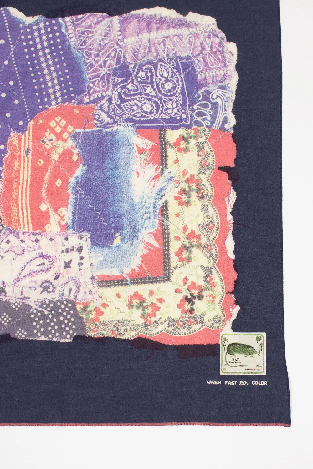 Patchwork Printed Bandana Navy