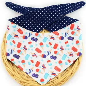 Patriotic Popsicles Tie-On Dog Bandana