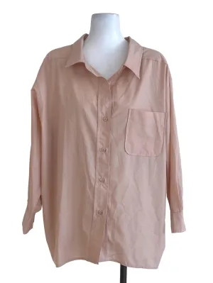 Peach Plain Oversize Shirt