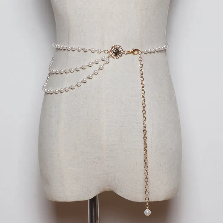 Pearl waist chain KF81835
