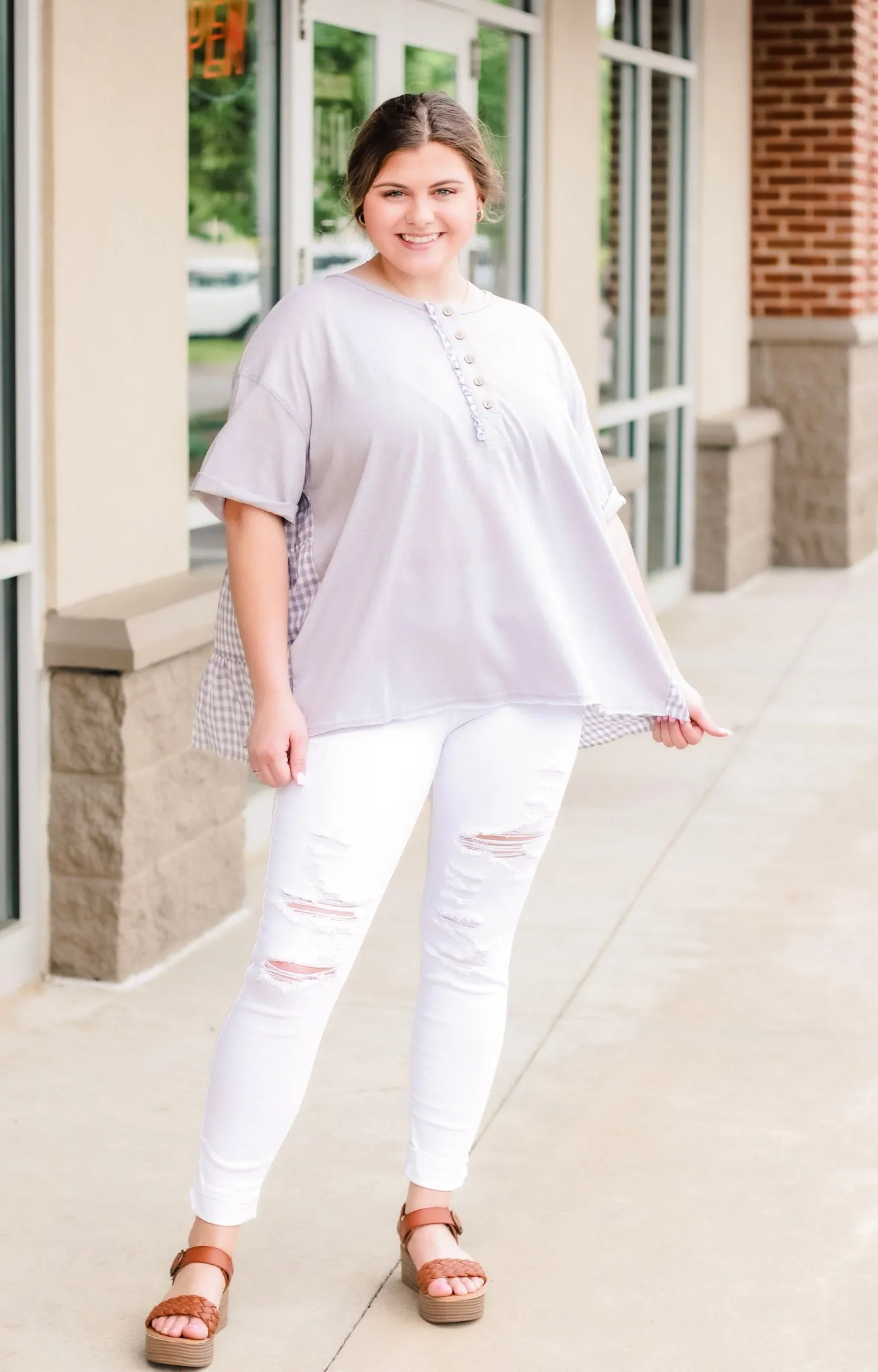 Peek a Boo Gingham Top