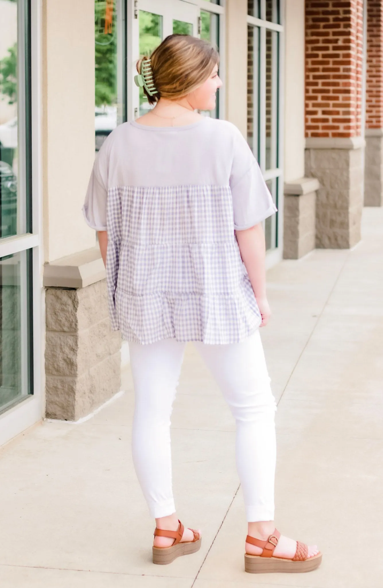 Peek a Boo Gingham Top