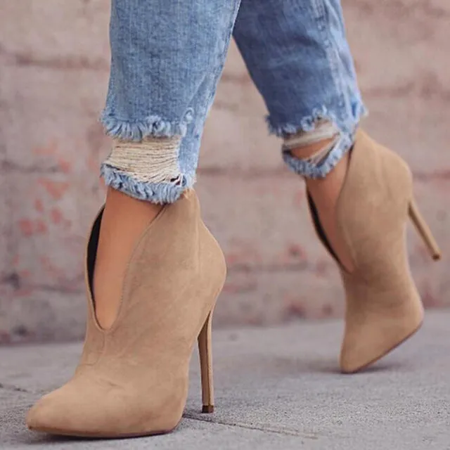 Peep Toe Booties High Heels