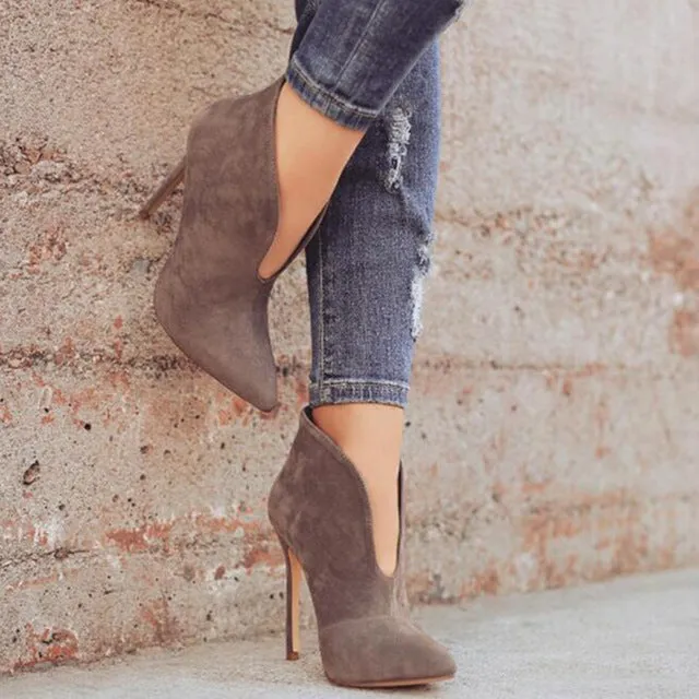 Peep Toe Booties High Heels