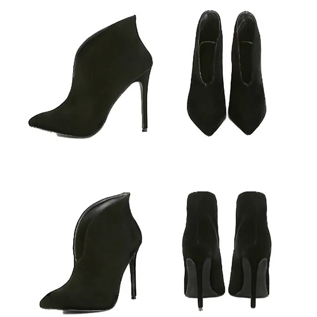 Peep Toe Booties High Heels