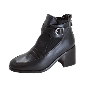 PEERAGE Orla Women's Wide Width Casual Dress Leather Ankle Boots