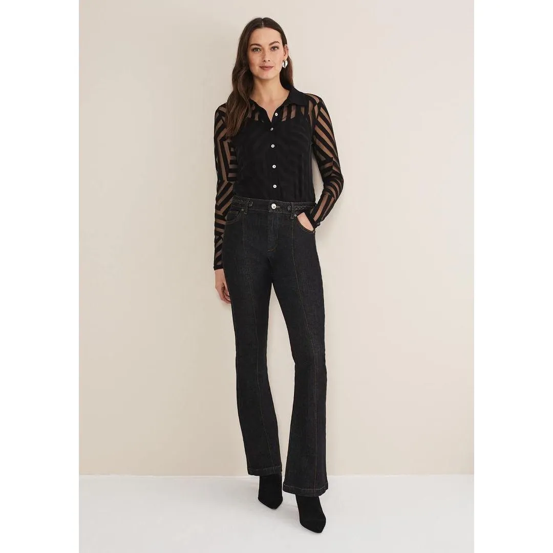 Phase Eight Vida Burnout Shirt With Cami - Black