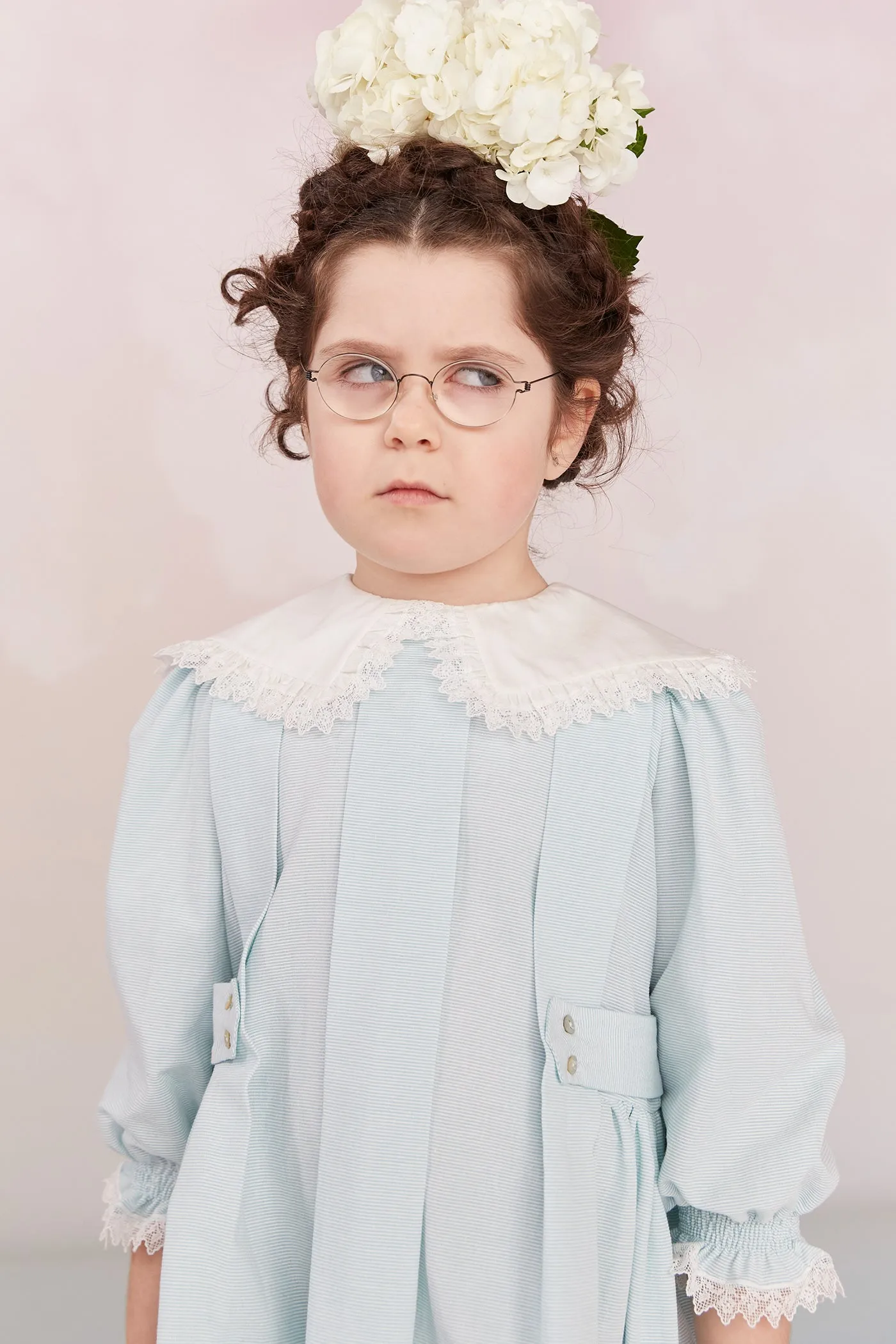 Piano Dress Blue Stripe