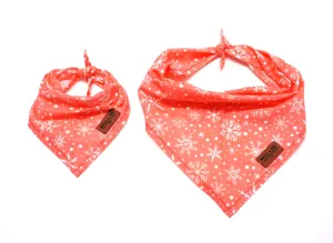 Pink Festive Snowflakes - Pet Bandana