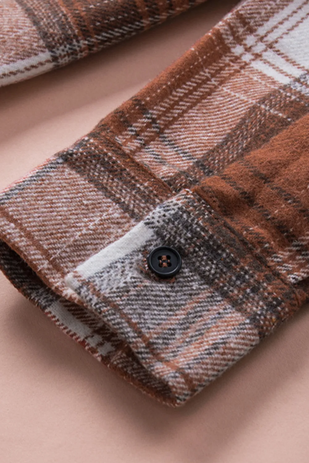 Plaid Long Sleeve Shirt With Pocket