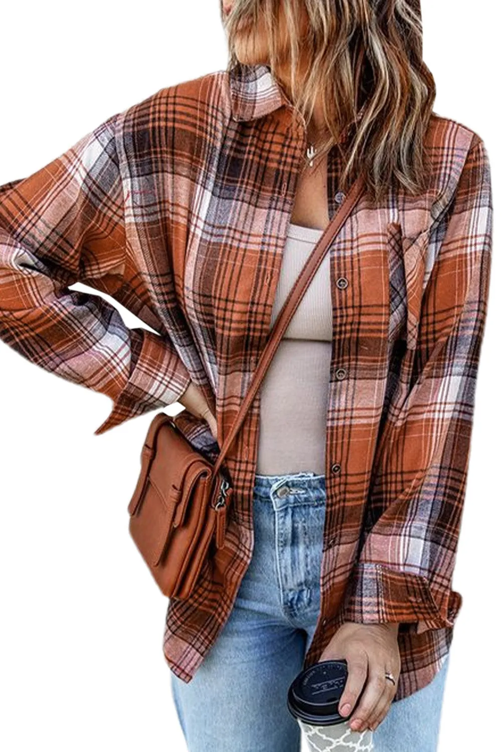 Plaid Long Sleeve Shirt With Pocket