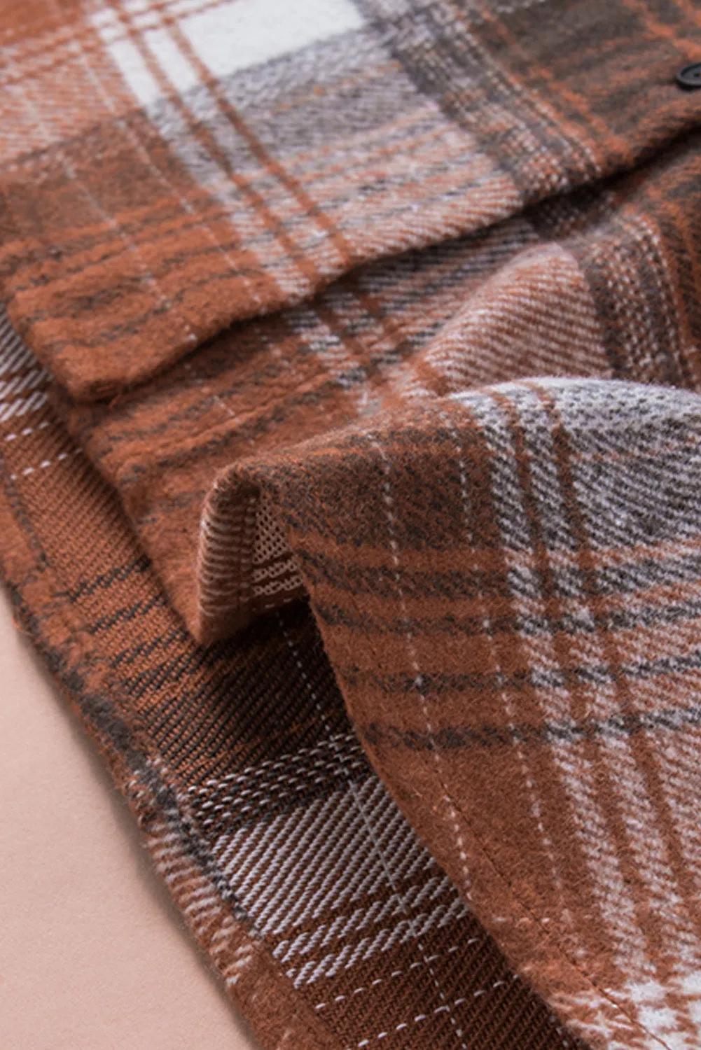 Plaid Long Sleeve Shirt With Pocket