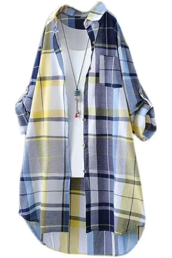 Plaid Printing Women's Shirt