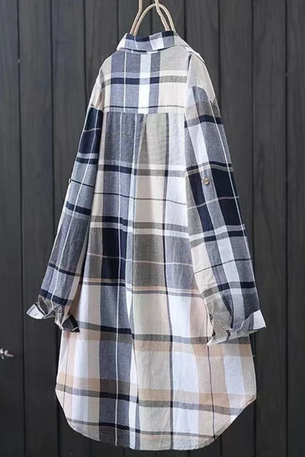 Plaid Printing Women's Shirt