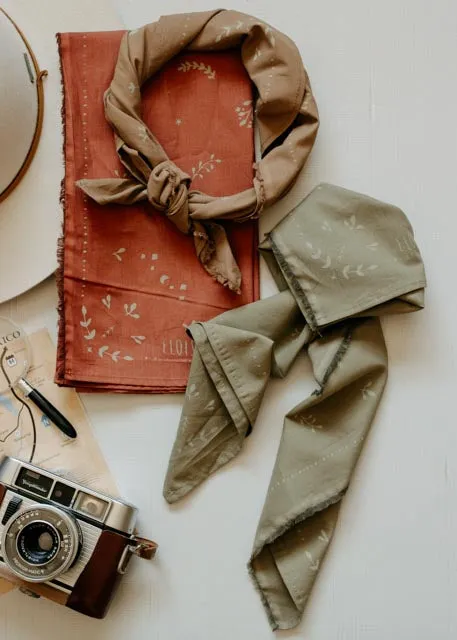 Plant dyed organic cotton Paisano Bandana