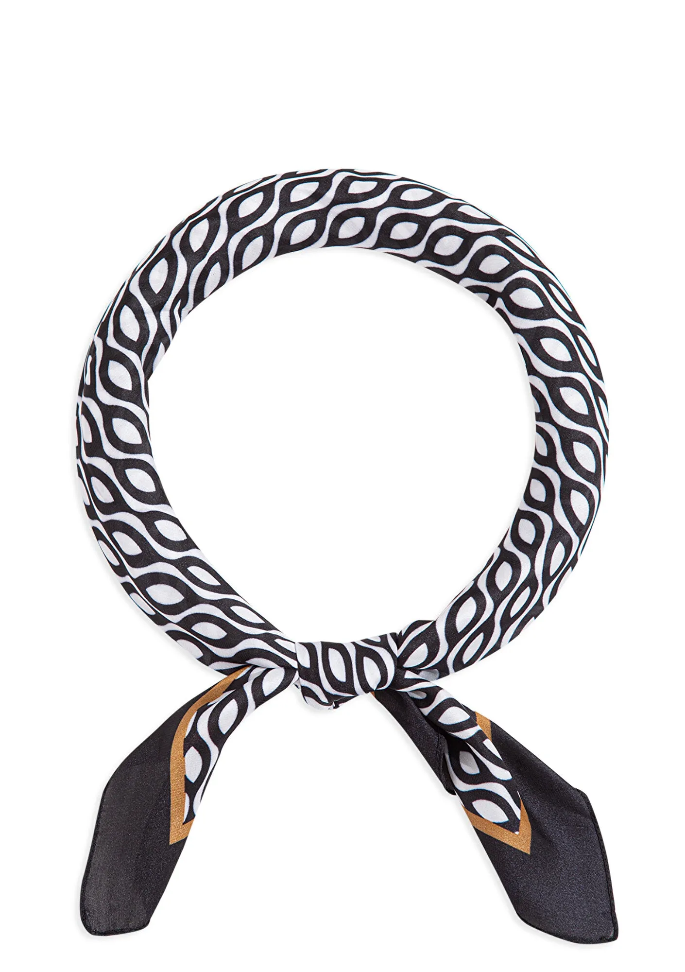 Printed Black Bandana