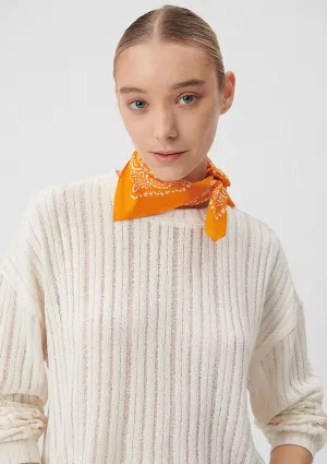 Printed Orange Bandana