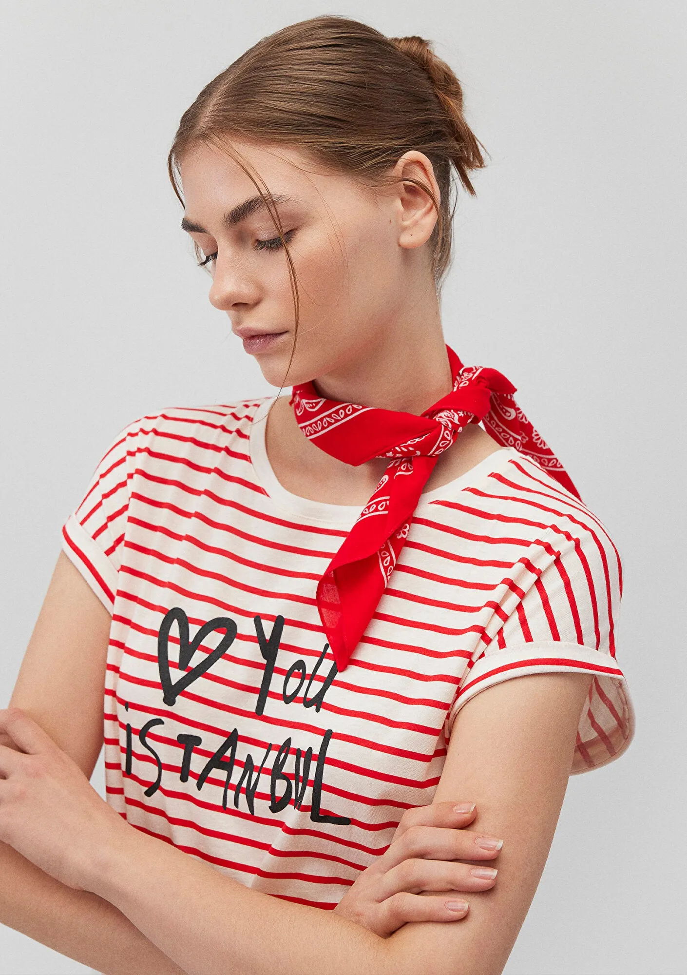 Printed Red Bandana