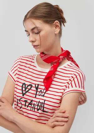 Printed Red Bandana