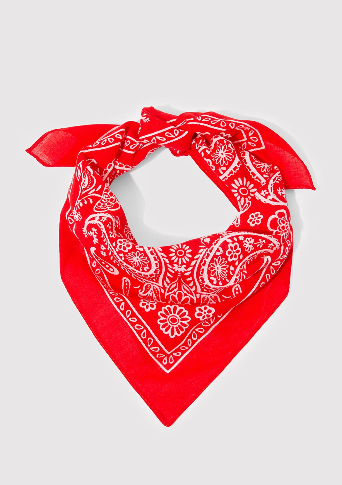Printed Red Bandana