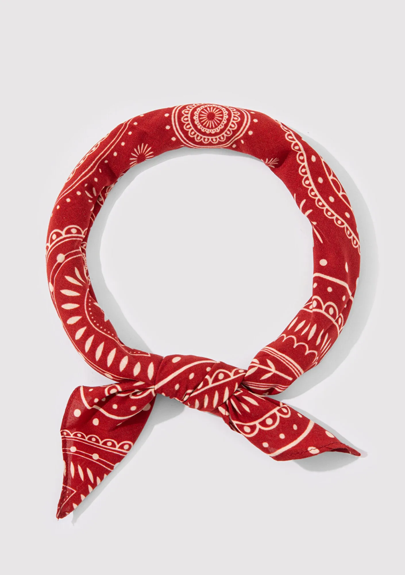 Printed Red Bandana