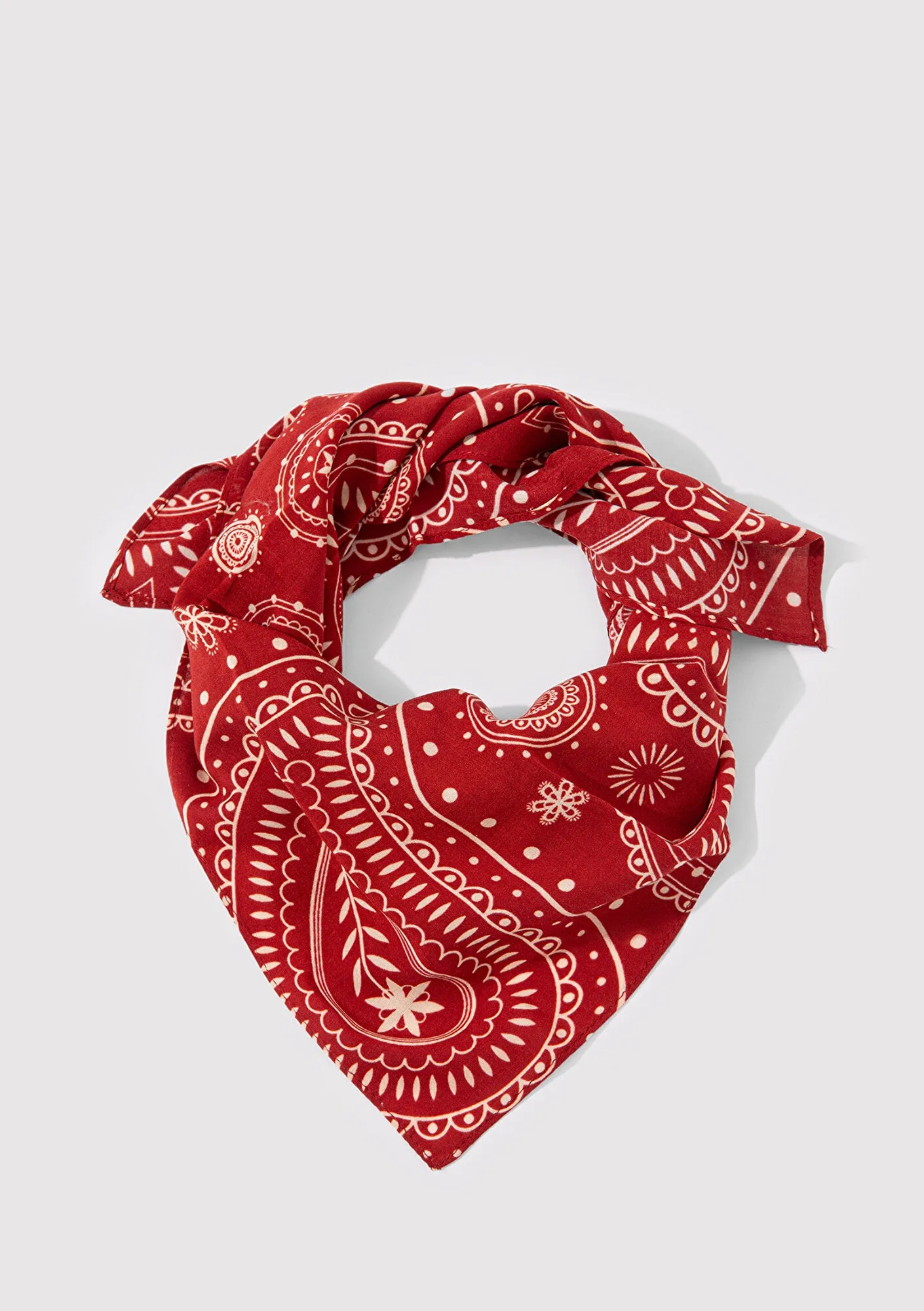 Printed Red Bandana