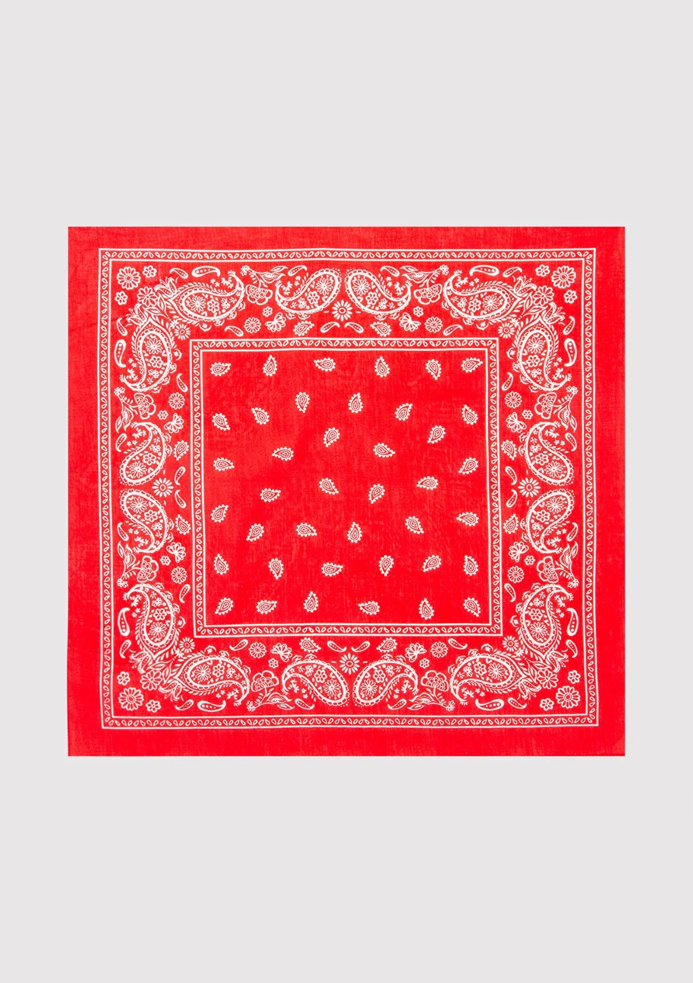 Printed Red Bandana