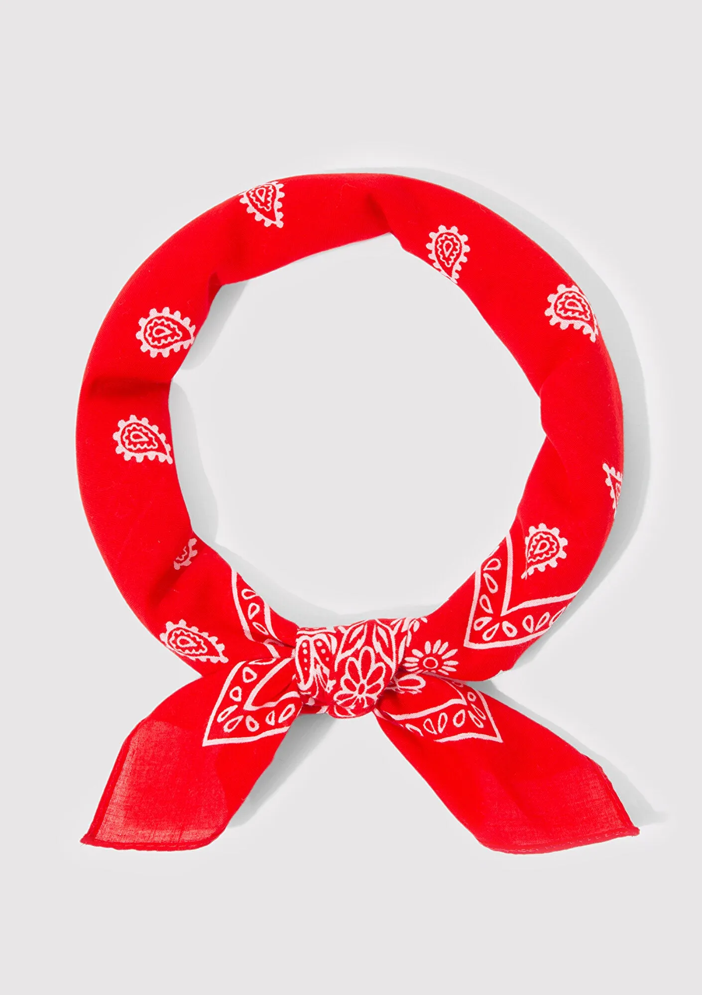 Printed Red Bandana