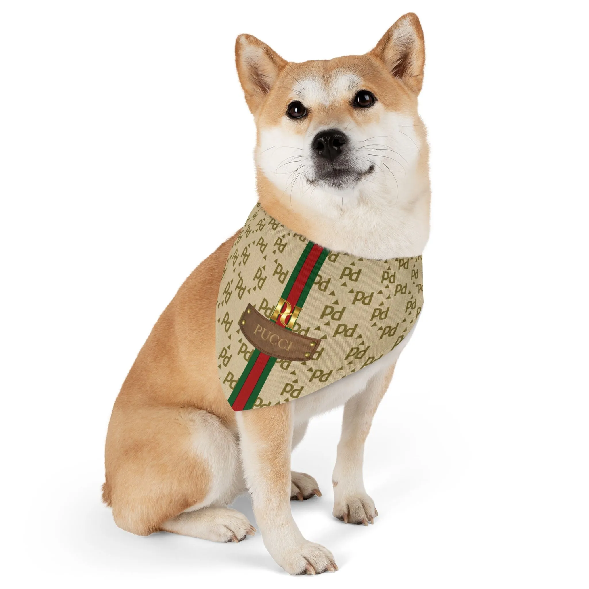 Pucci Faux-Designer Pet Bandana Collar