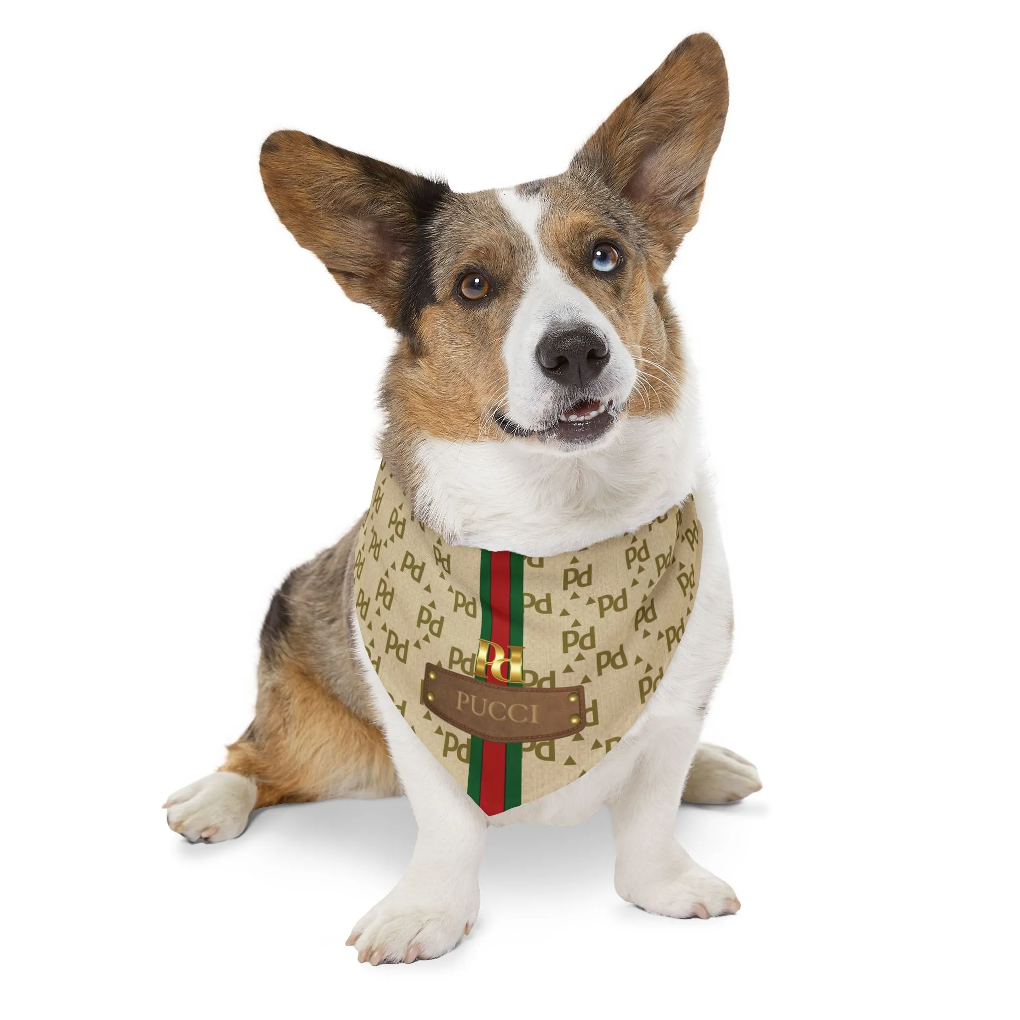 Pucci Faux-Designer Pet Bandana Collar